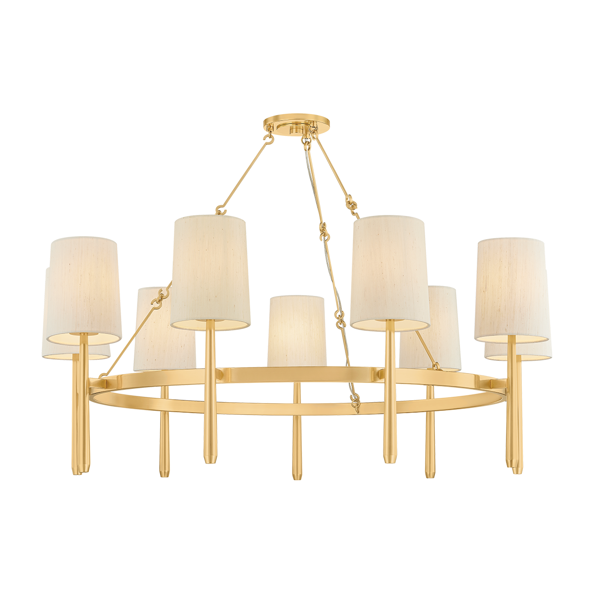 Bridgeton Chandelier - 9-Light - Aged Brass by Hudson Valley Lighting