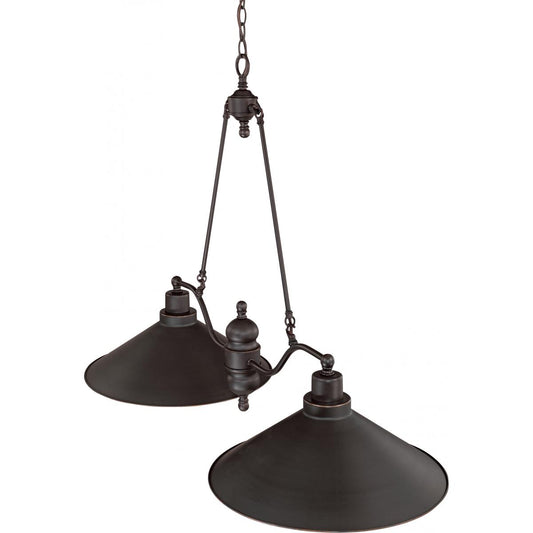Bridgeview - 2 Light Island Pendant - Mission Dust Bronze Finish