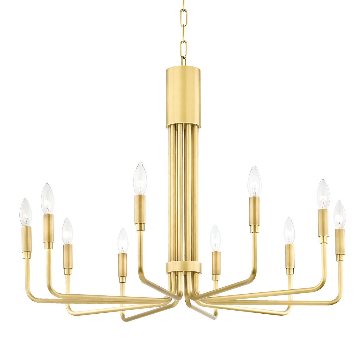 Brigitte Chandelier - 10-Light - Aged Brass - Mitzi H261810-AGB