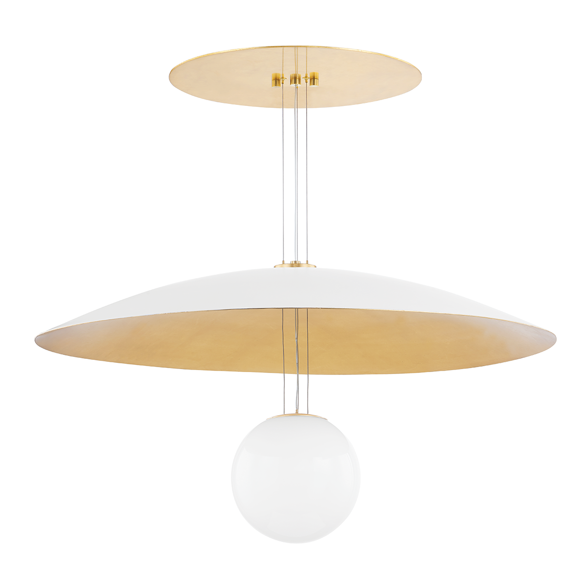 Brim Large Chandelier - Soft White/Gold Leaf by Hudson Valley Lighting