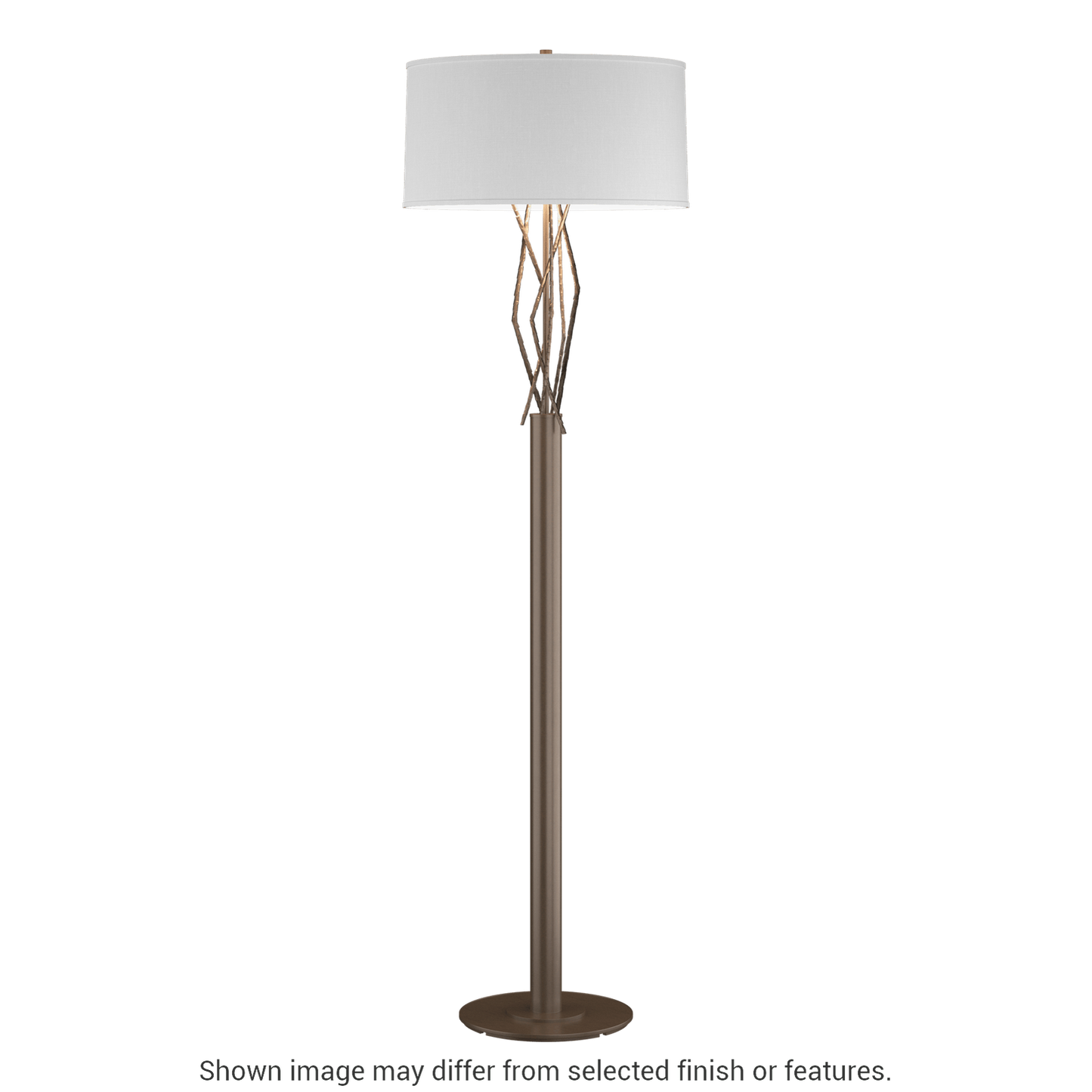 Brindille Floor Lamp - Bronze - Natural Anna Shade by Hubbardton Forge