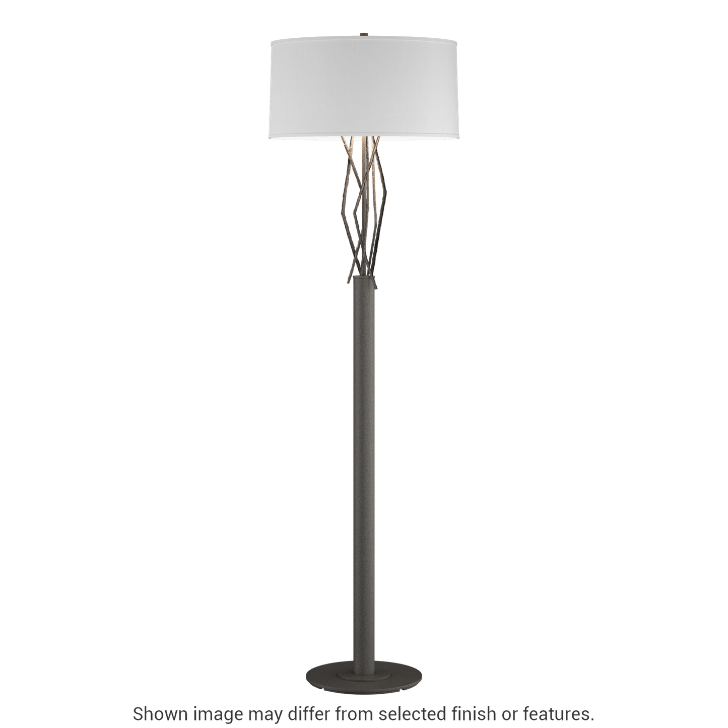 Brindille Floor Lamp - Natural Iron - Natural Anna Shade by Hubbardton Forge