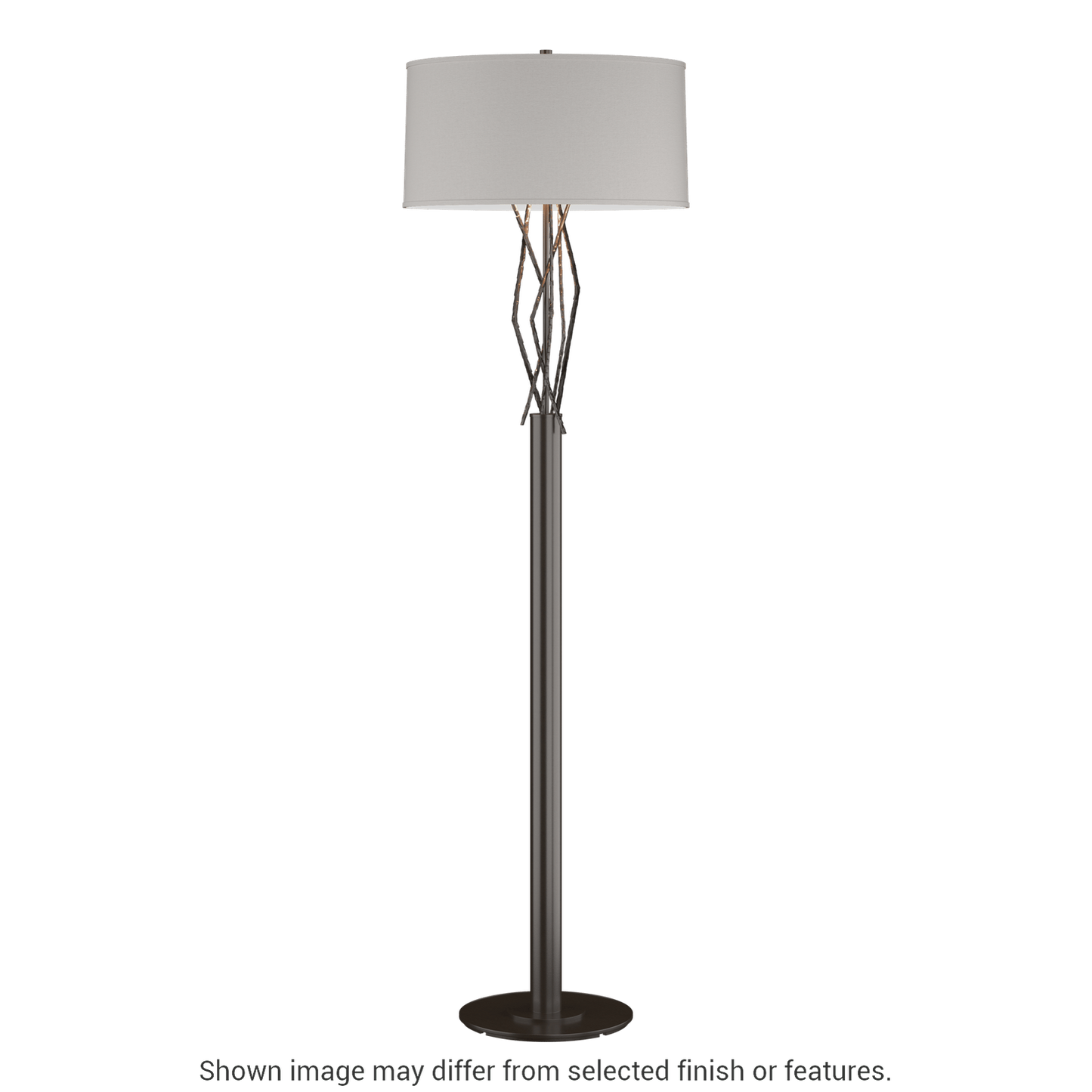 Brindille Floor Lamp - Oil Rubbed Bronze - Flax Shade by Hubbardton Forge