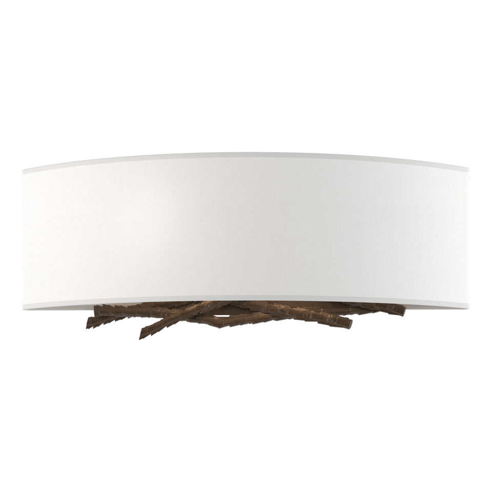 Brindille Sconce - Bronze - Natural Anna Shade by Hubbardton Forge