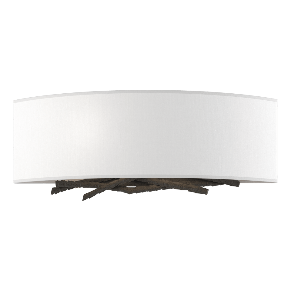 Brindille Sconce - Natural Iron - Natural Anna Shade by Hubbardton Forge