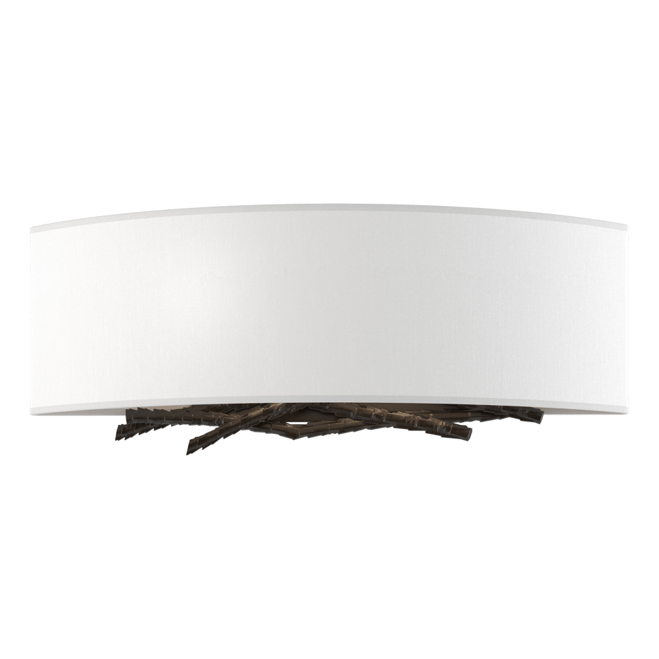 Brindille Sconce - Oil Rubbed Bronze - Natural Anna Shade by Hubbardton Forge