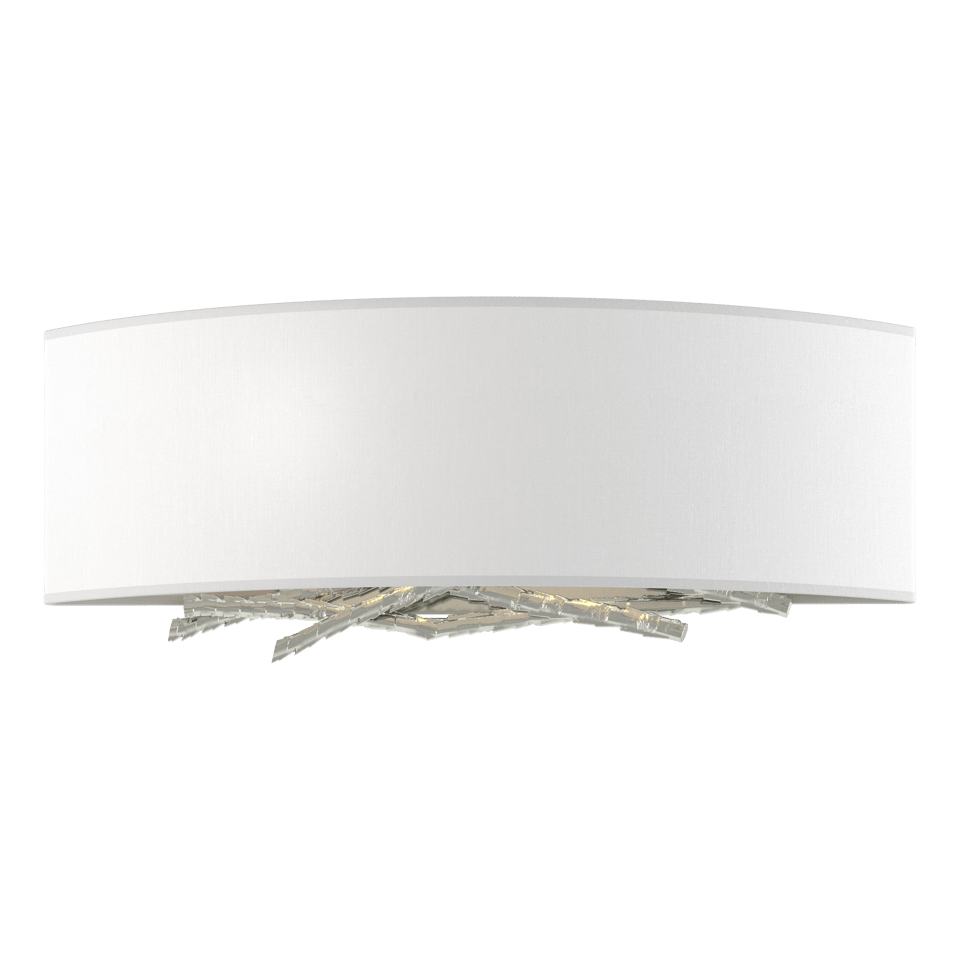 Brindille Sconce - Sterling - Natural Anna Shade by Hubbardton Forge