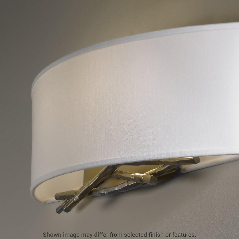 Brindille Sconce - White - Natural Anna Shade by Hubbardton Forge