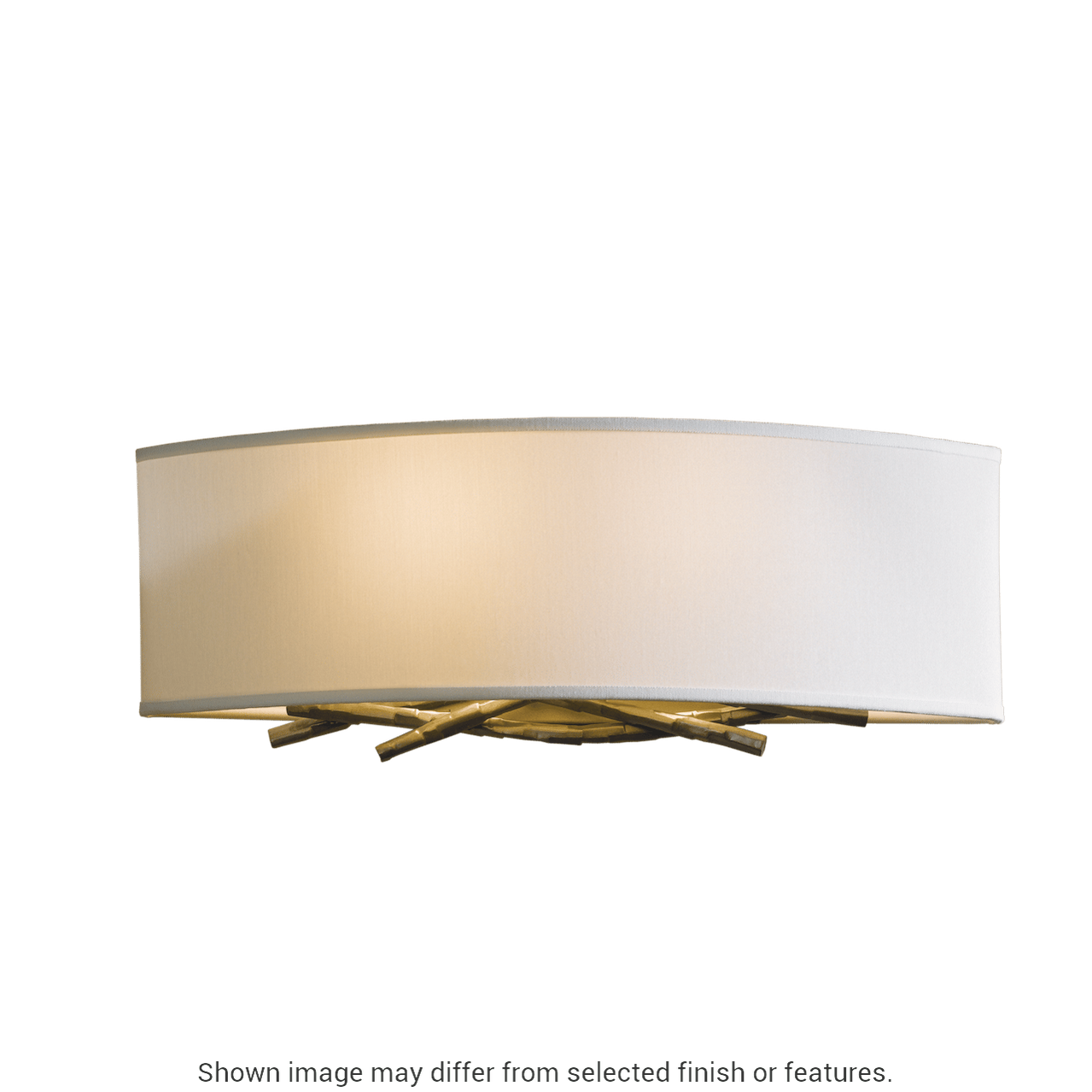 Brindille Sconce - White - Natural Anna Shade by Hubbardton Forge
