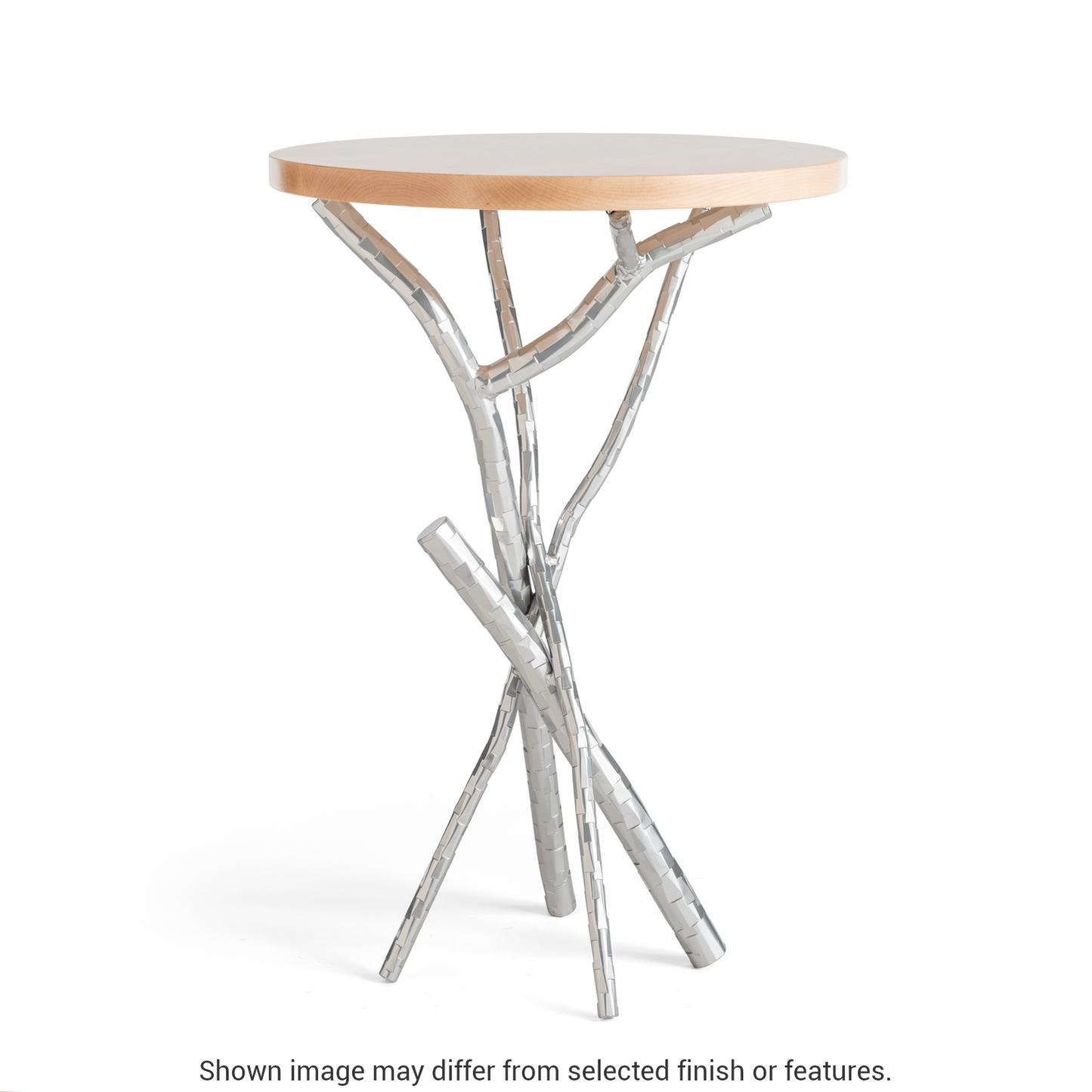 Brindille Wood Top Accent Table - White - Maple Natural Accent by Hubbardton Forge
