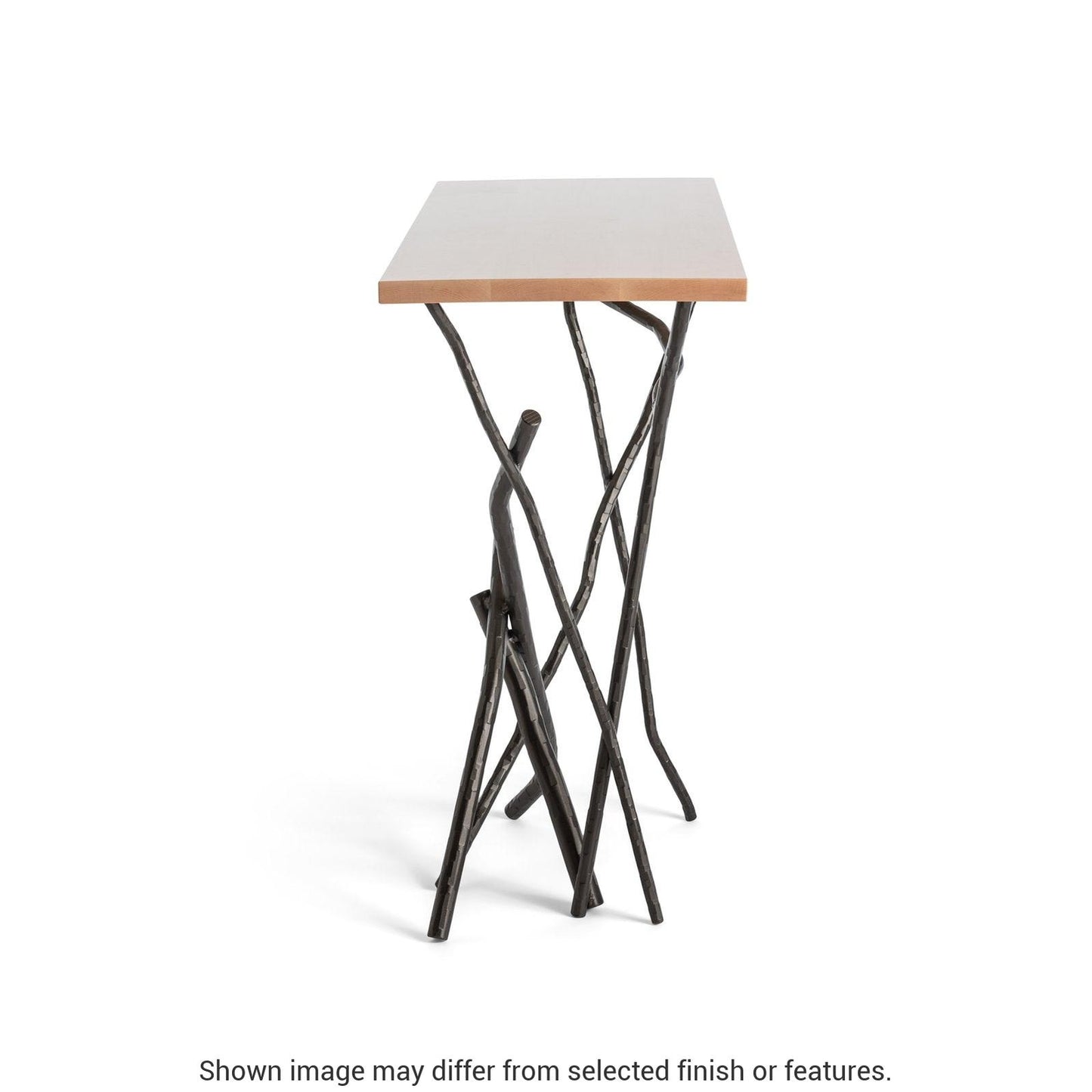 Brindille Wood Top Console Table - White - Maple Natural Wood Top Accent by Hubbardton Forge