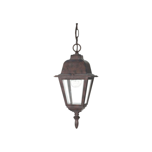 Briton - 1 Light 10" Hanging Lantern with Clear Glass - Old Bronze Finish - Satco 60-488