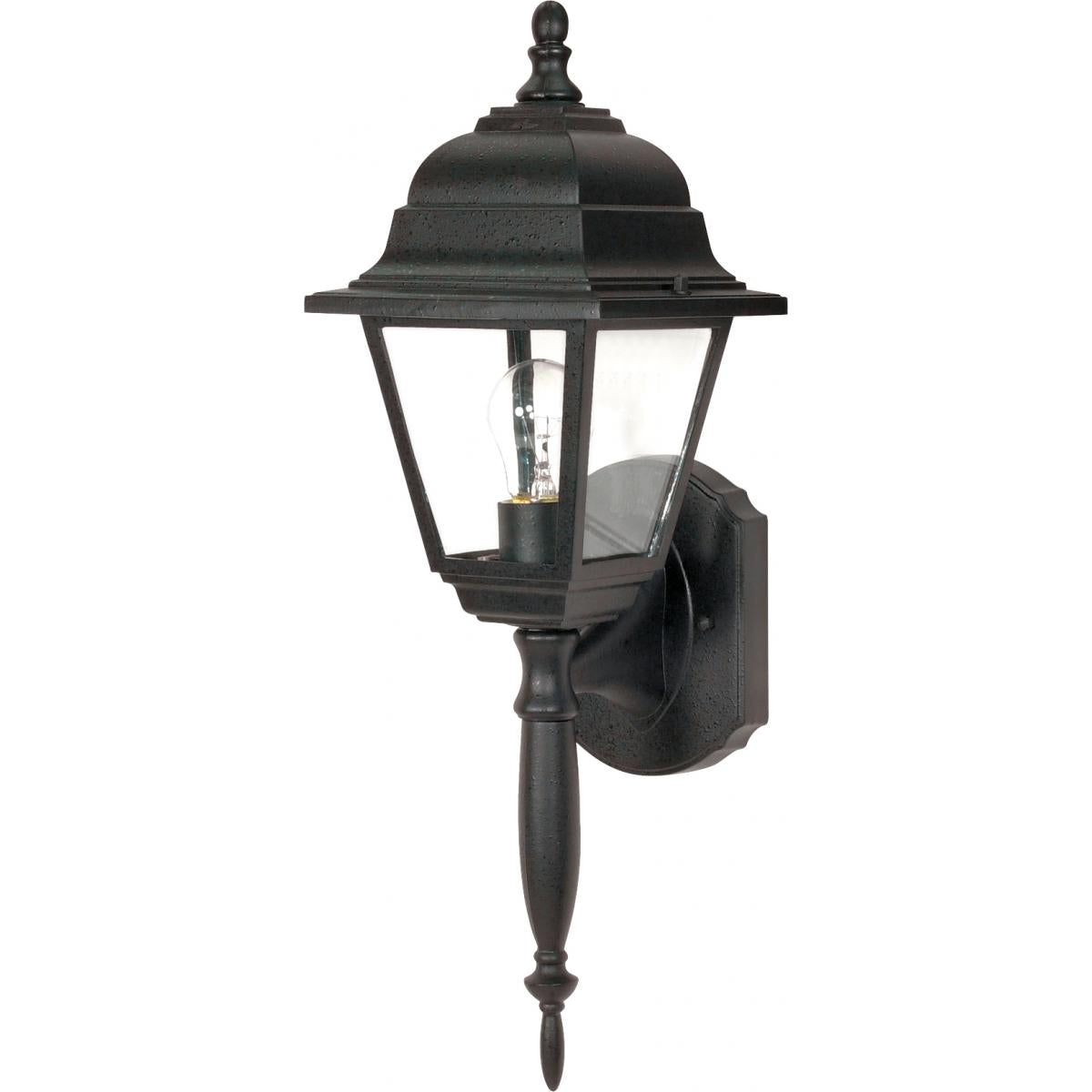 Briton - 1 Light - 18 in. - Wall Lantern with Clear Seed Glass - Color retail packaging - Satco 60-3455