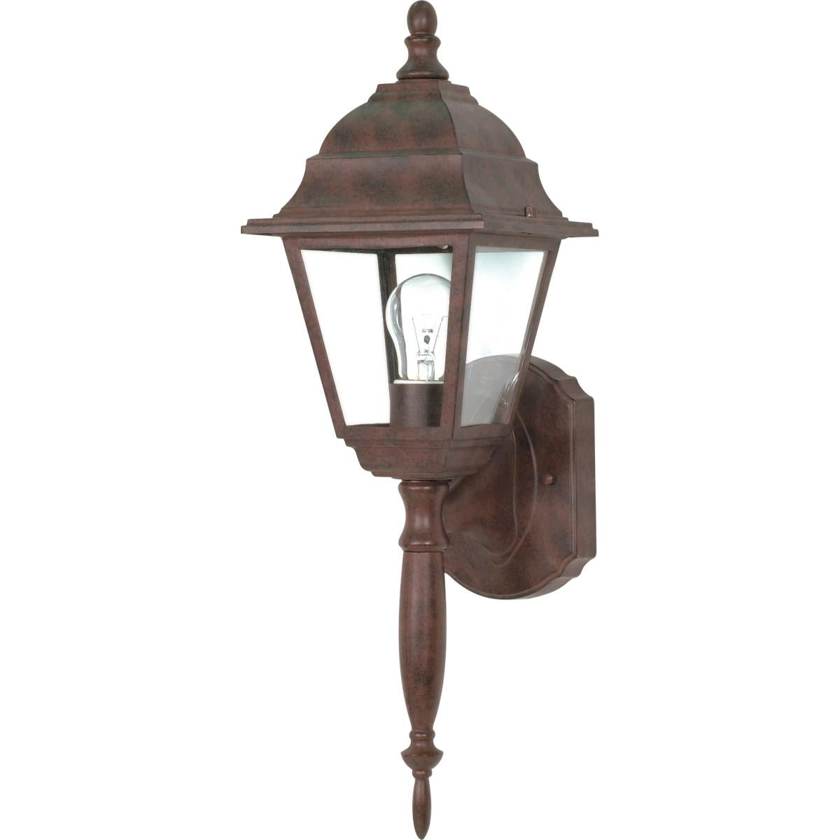 Briton - 1 Light - 18 in. - Wall Lantern with Clear Seed Glass - Color retail packaging - Satco 60-3454