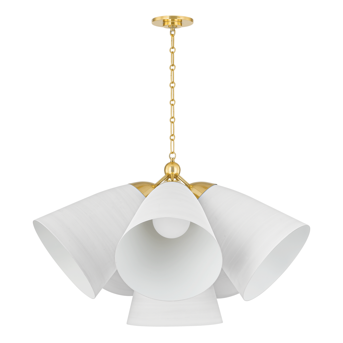Bronson Chandelier - Aged Brass/White Plaster by Hudson Valley Lighting