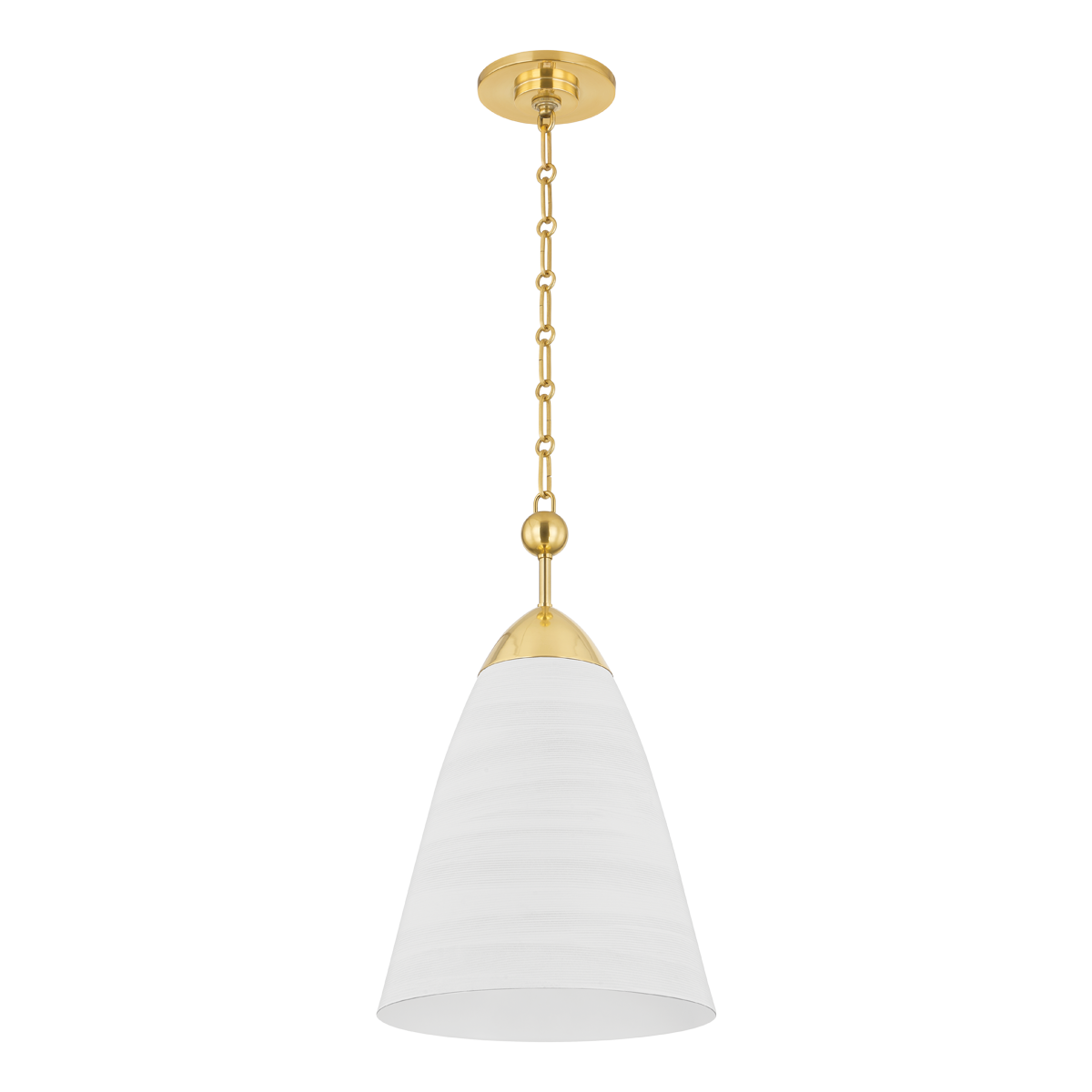 Bronson Pendant - Aged Brass/White Plaster by Hudson Valley Lighting