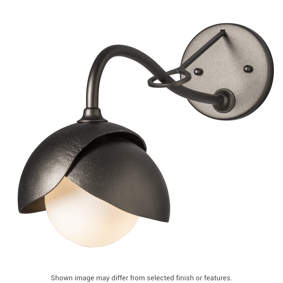 Brooklyn 1-Light Double Shade Long Arm Sconce - White by Hubbardton Forge