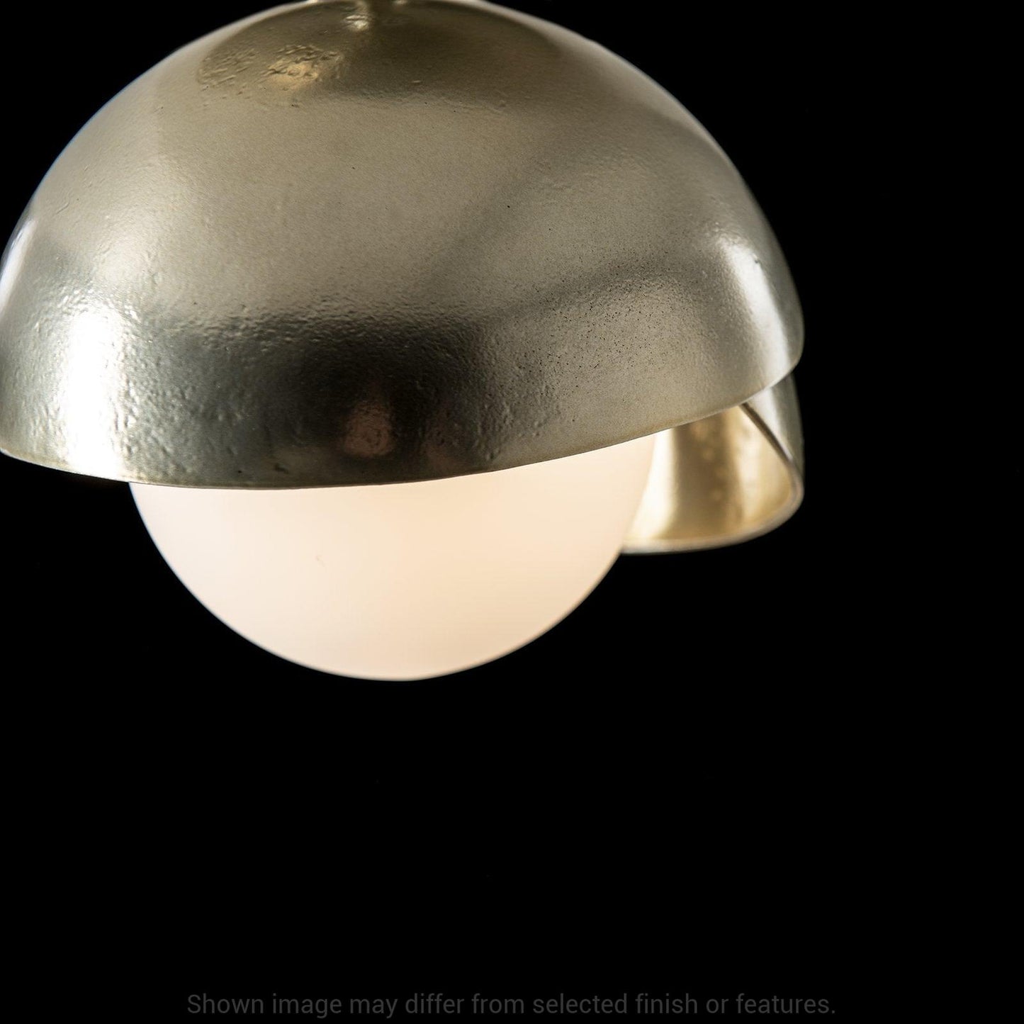 Brooklyn 1-Light Double Shade Semi-Flush - White by Hubbardton Forge