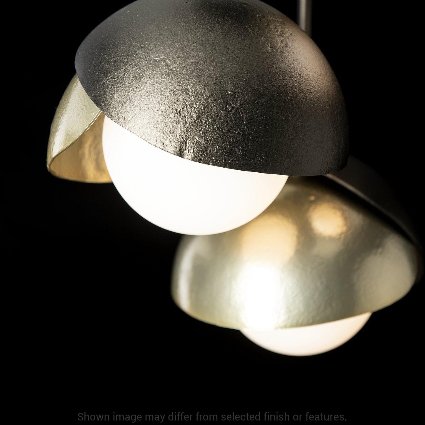 Brooklyn 3-Light Double Shade Semi-Flush - White by Hubbardton Forge