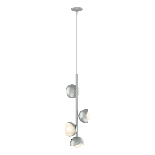 Brooklyn 4-Light Double Shade Vertical Pendant - Vintage Platinum by Hubbardton Forge