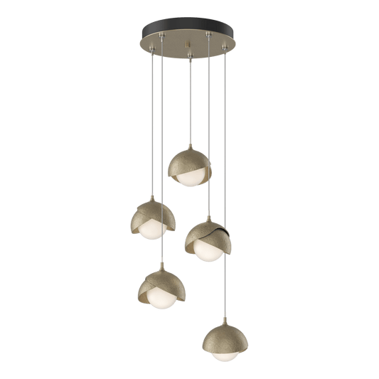 Brooklyn 5-Light Double Shade Pendant - Soft Gold by Hubbardton Forge