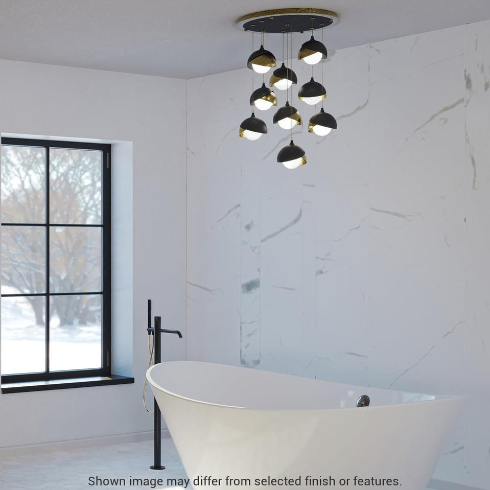 Brooklyn 9-Light Double Shade Pendant - White by Hubbardton Forge