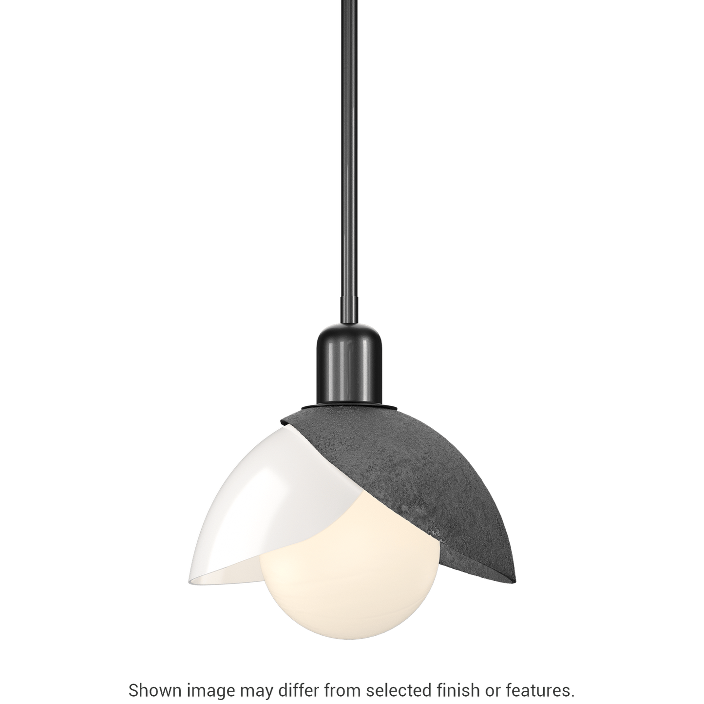 Brooklyn Double Shade Art Glass Mini Pendant - Ink by Hubbardton Forge