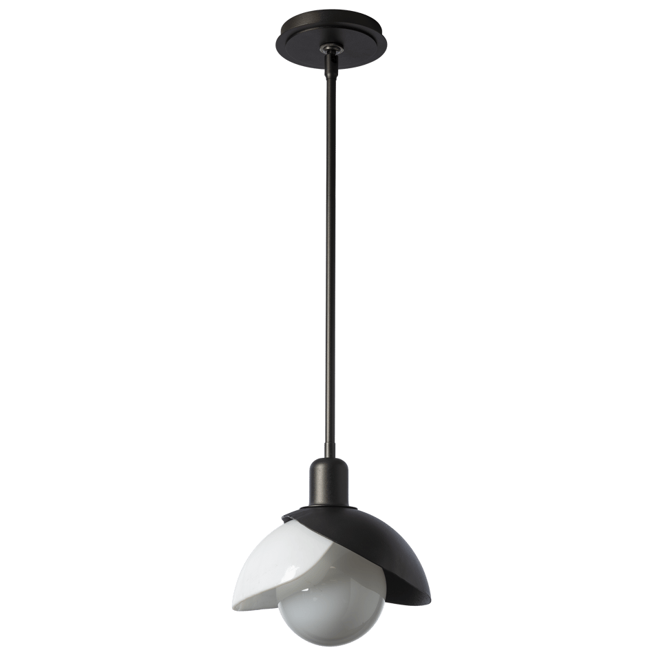 Brooklyn Double Shade Art Glass Mini Pendant - Oil Rubbed Bronze by Hubbardton Forge