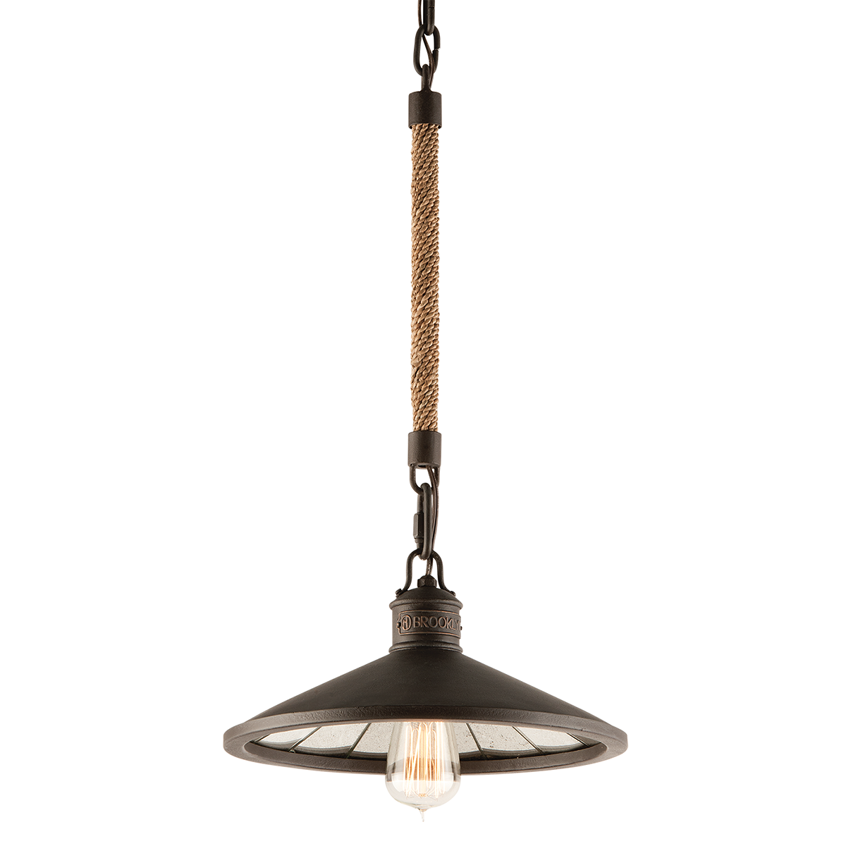 Brooklyn Pendant - 1-Light - Heritage Bronze - Troy Lighting F3144-HBZ