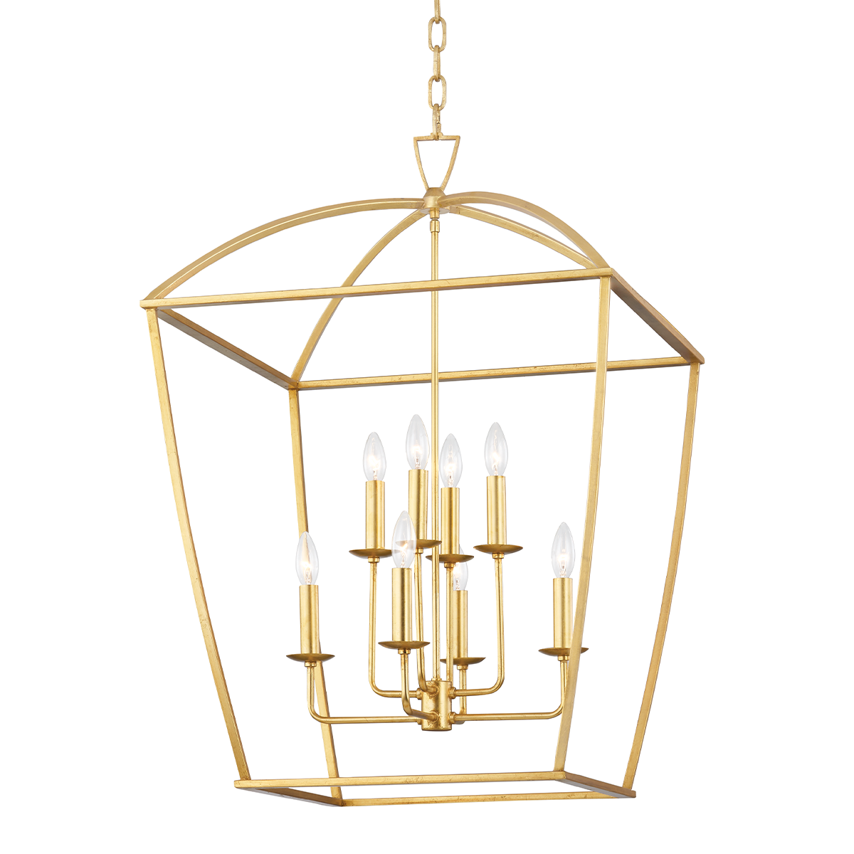Bryant Large Lantern - Gold Leaf by Hudson Valley Lighting