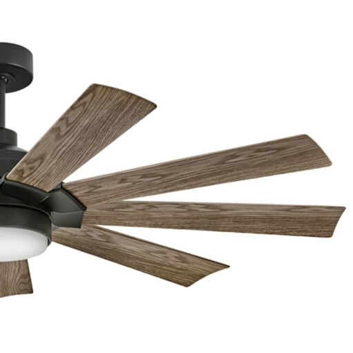 Turbine 60" LED Smart Fan - Matte Black - Driftwood Blades - Hinkley Lighting 904260FMB-LWD