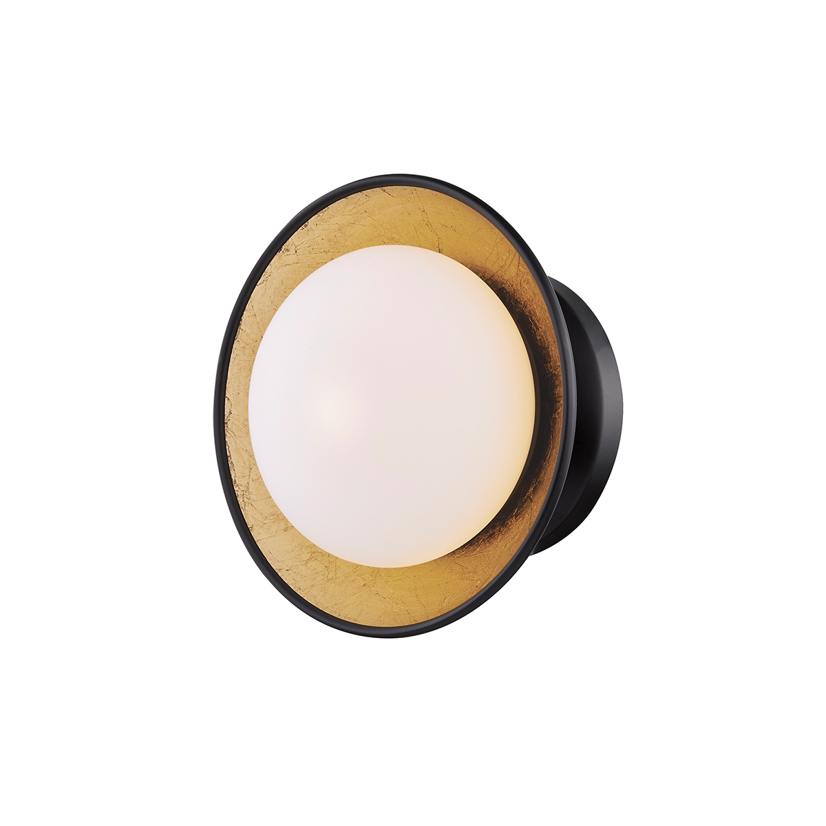 Cadence Semi Flush - 1-Light - Black Lustro/Gold Leaf Combo - Mitzi H368601S-BLK/GL
