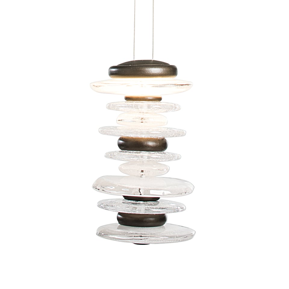 Cairn Large Mini Pendant - Dark Smoke by Hubbardton Forge