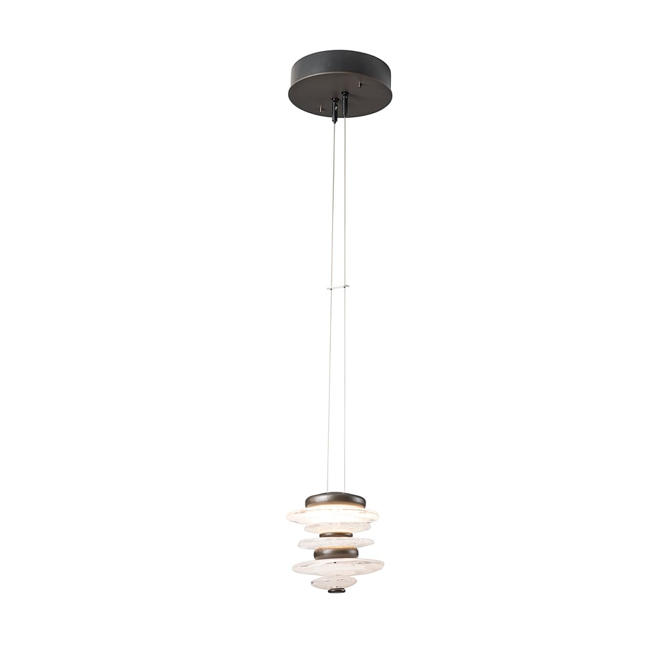Cairn Mini Pendant - Dark Smoke by Hubbardton Forge