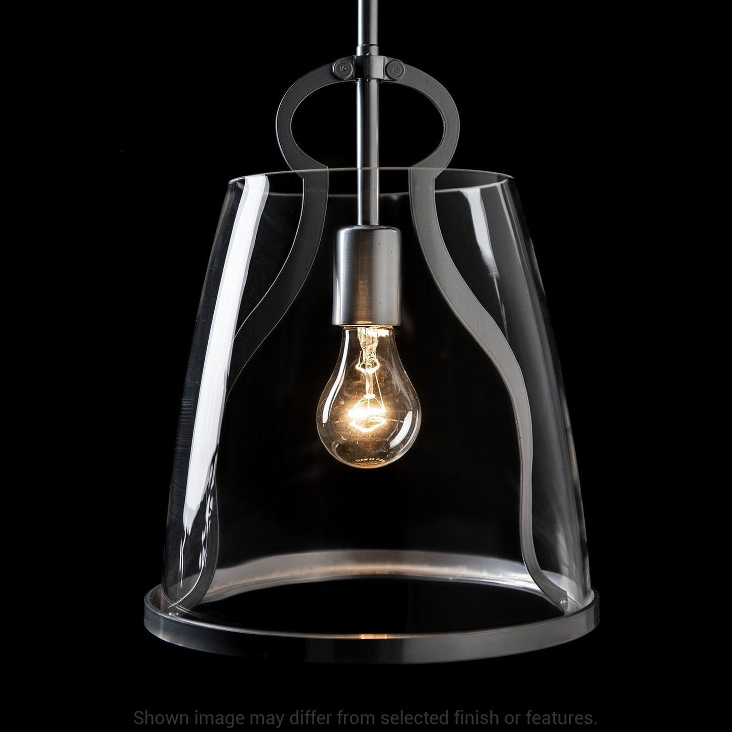 Caliper Pendant - White - Plated Smoke Glass by Hubbardton Forge