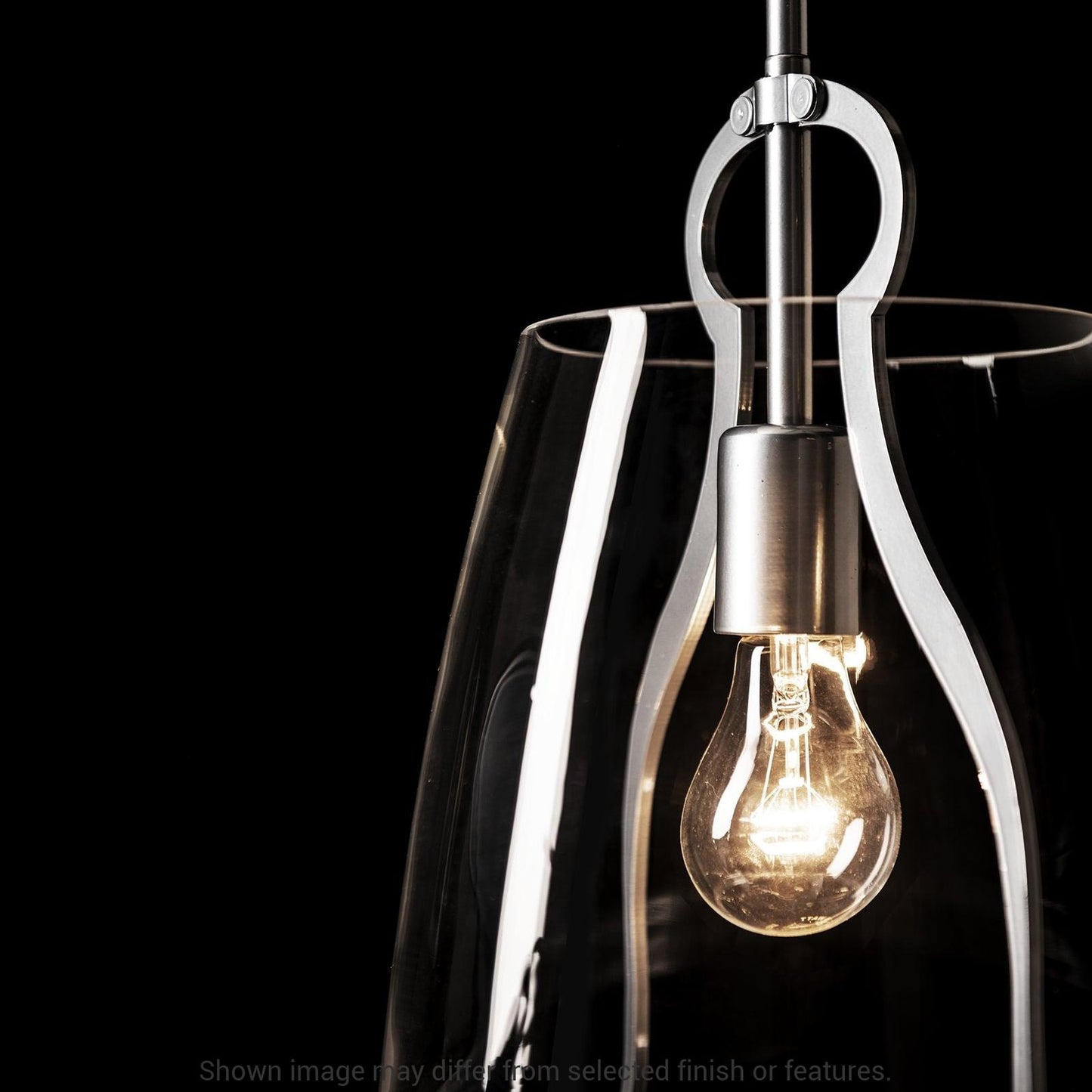 Caliper Pendant - White - Plated Smoke Glass by Hubbardton Forge