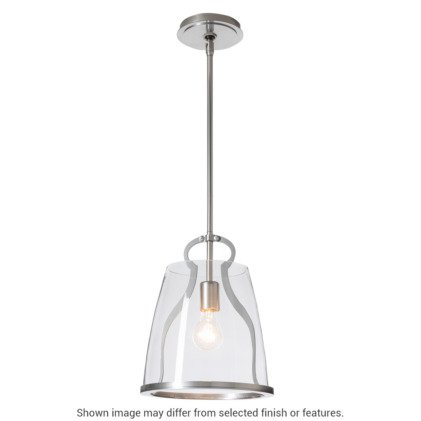 Caliper Pendant - White - Plated Smoke Glass by Hubbardton Forge