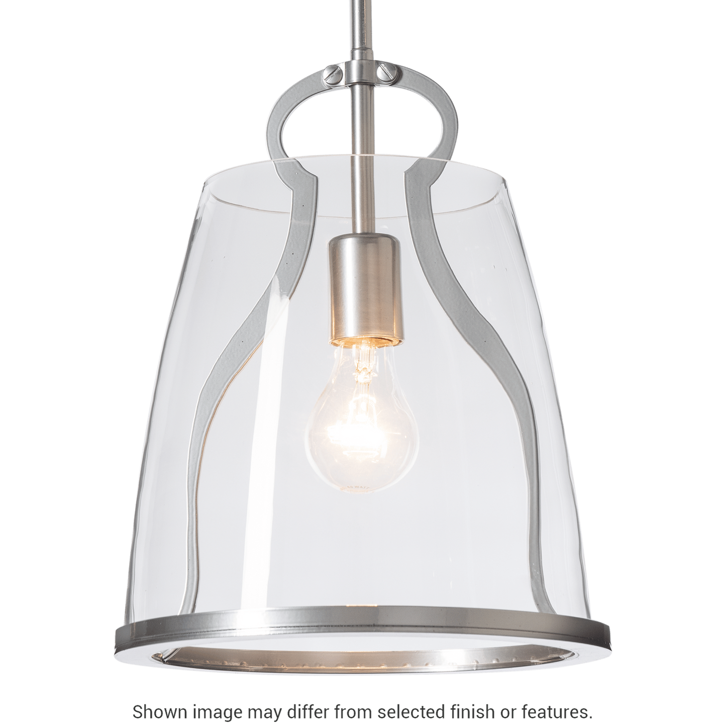 Caliper Pendant - White - Plated Smoke Glass by Hubbardton Forge