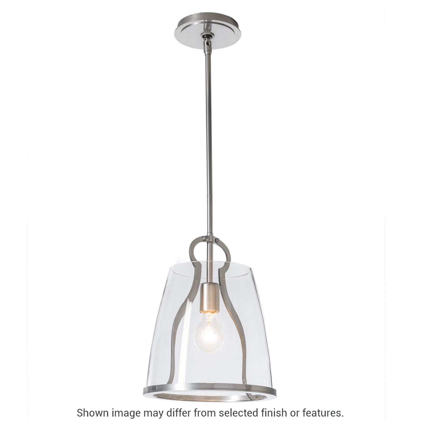 Caliper Pendant - White - Plated Smoke Glass by Hubbardton Forge