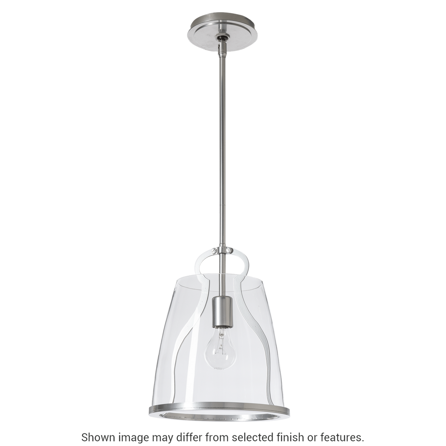 Caliper Pendant - White - Plated Smoke Glass by Hubbardton Forge
