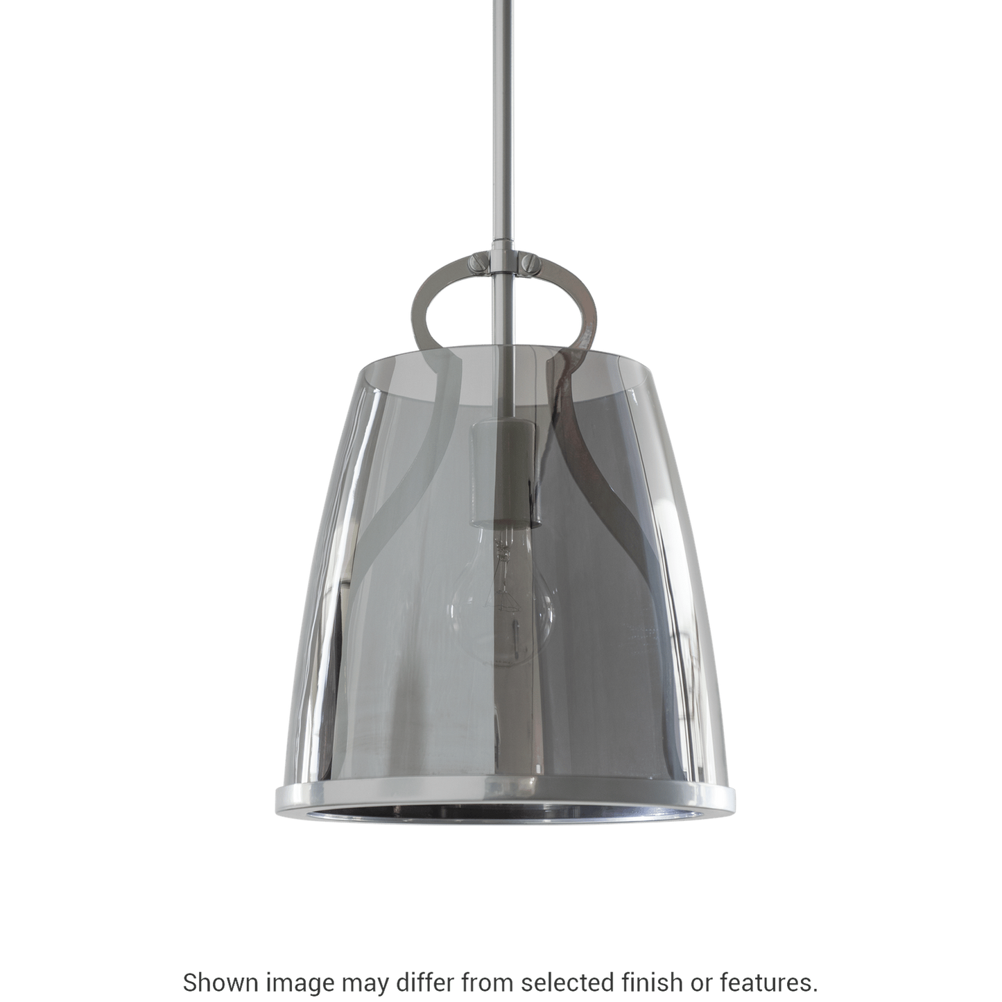 Caliper Pendant - White - Plated Smoke Glass by Hubbardton Forge