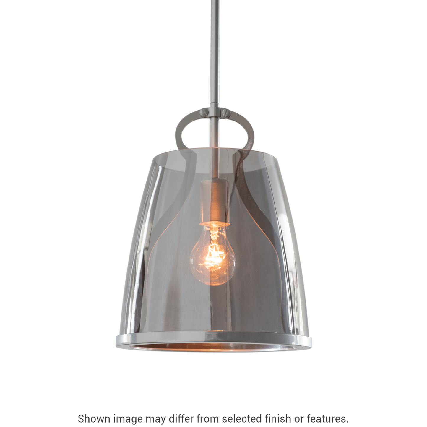 Caliper Pendant - White - Plated Smoke Glass by Hubbardton Forge