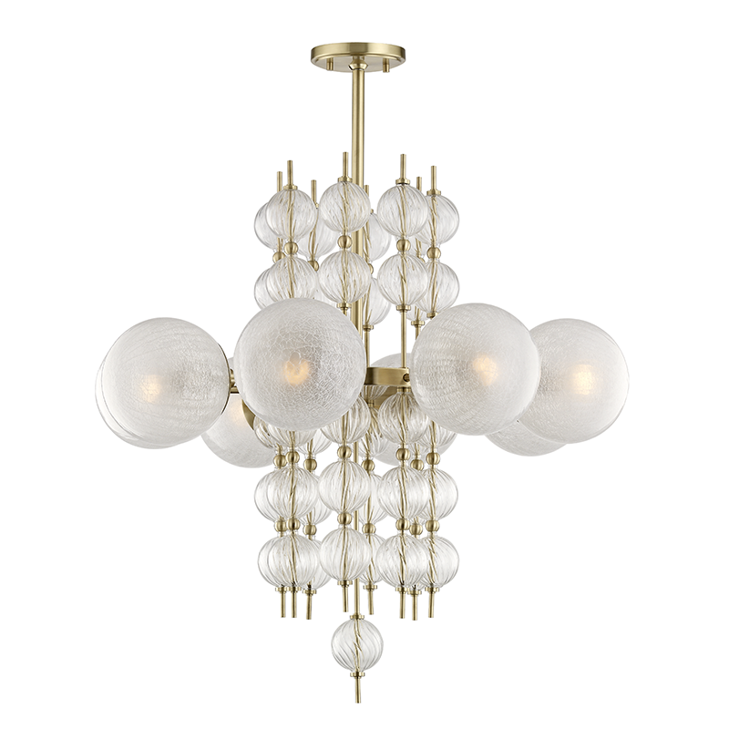 Calypso Chandelier - 8-Light - Aged Brass by Hudson Valley Lighting