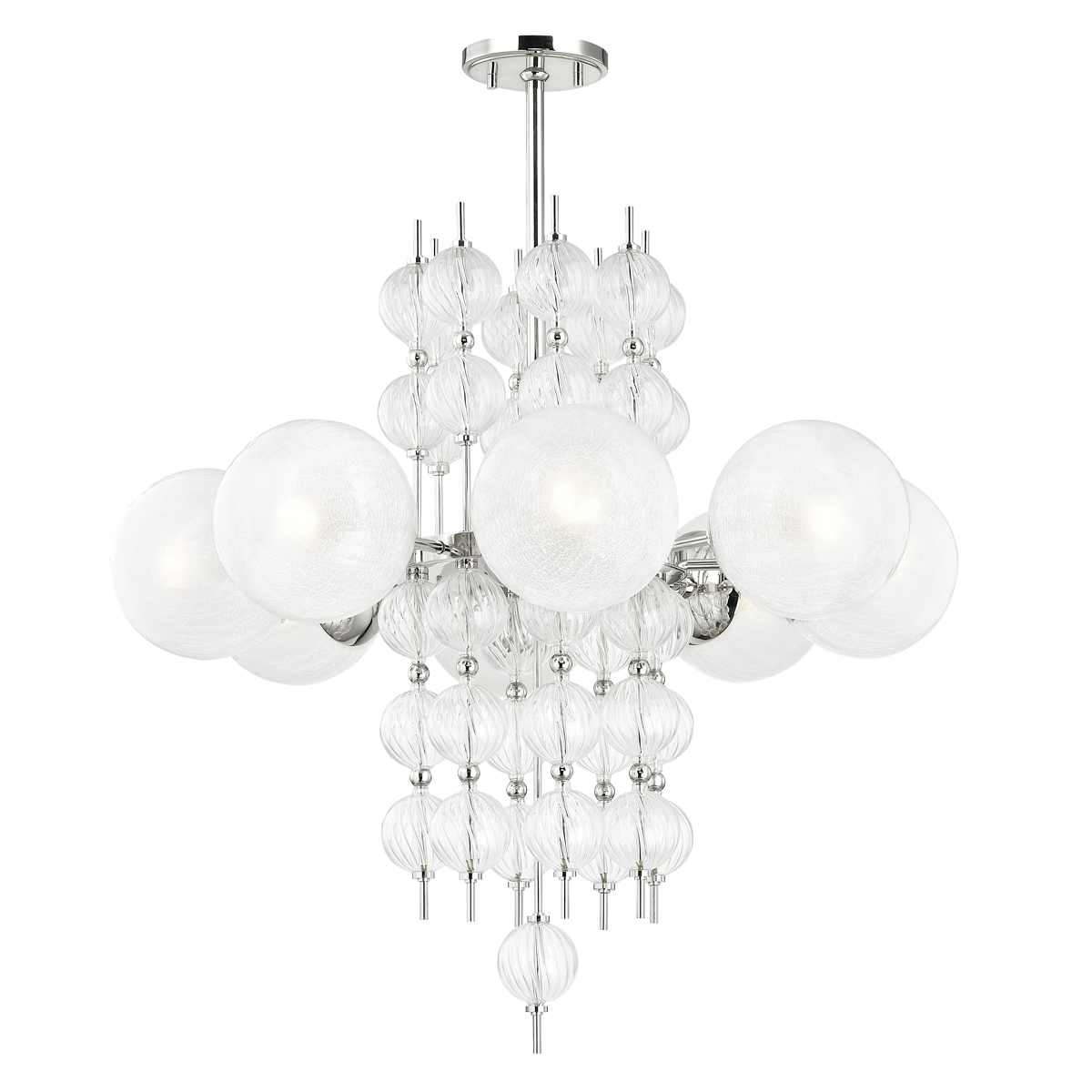 Calypso Chandelier - 8-Light - Polished Nickel by Hudson Valley Lighting