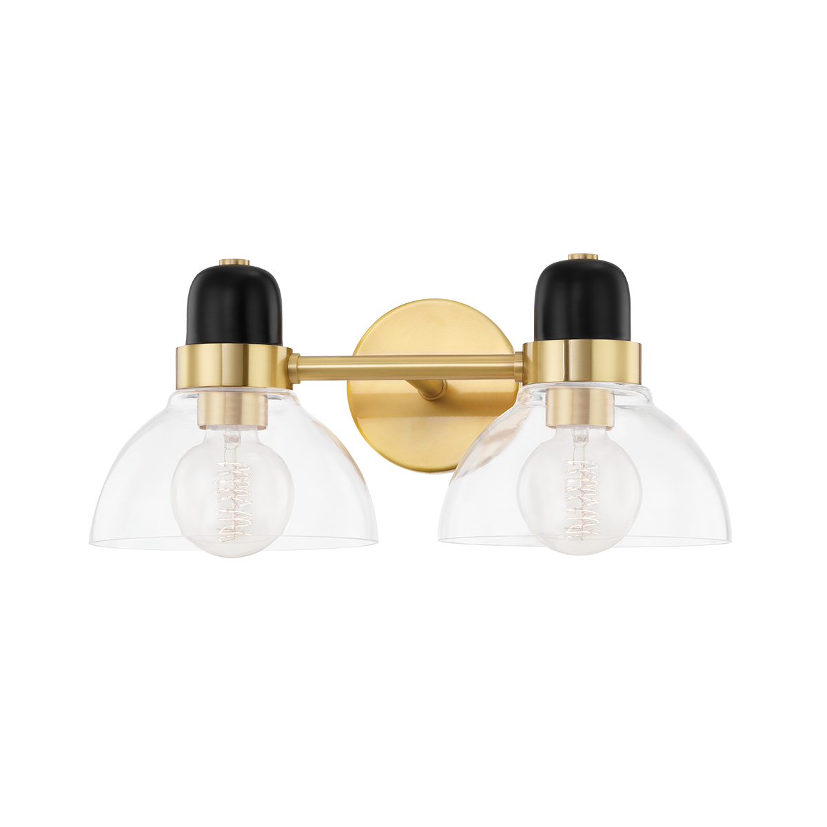 Camile Vanity Light - 2-Light - Aged Brass - Mitzi H482302-AGB