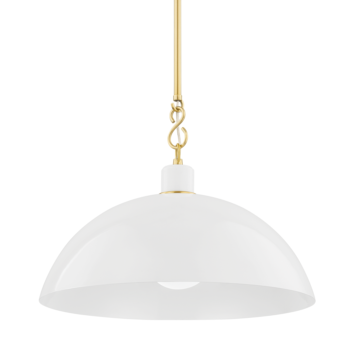Camille Large Pendant - 1-Light - Aged Brass - Mitzi H769701L-AGB/GWH