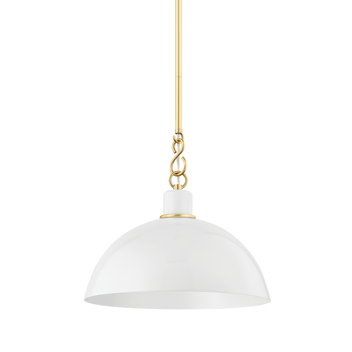 Camille Small Pendant - 1-Light - Aged Brass - Mitzi H769701S-AGB/GWH