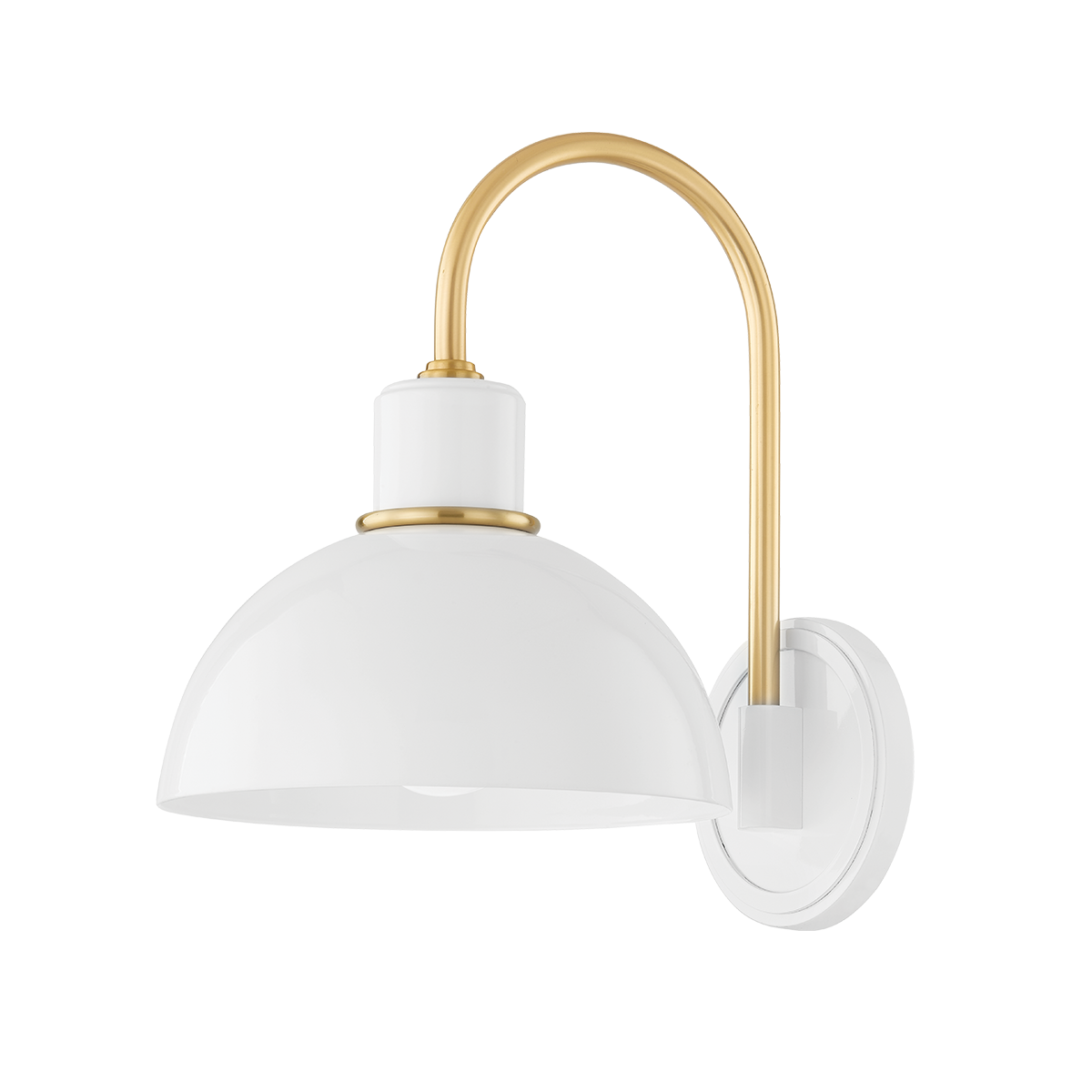 Camille Wall Sconce - 1-Light - Aged Brass - Mitzi H769101-AGB/GWH