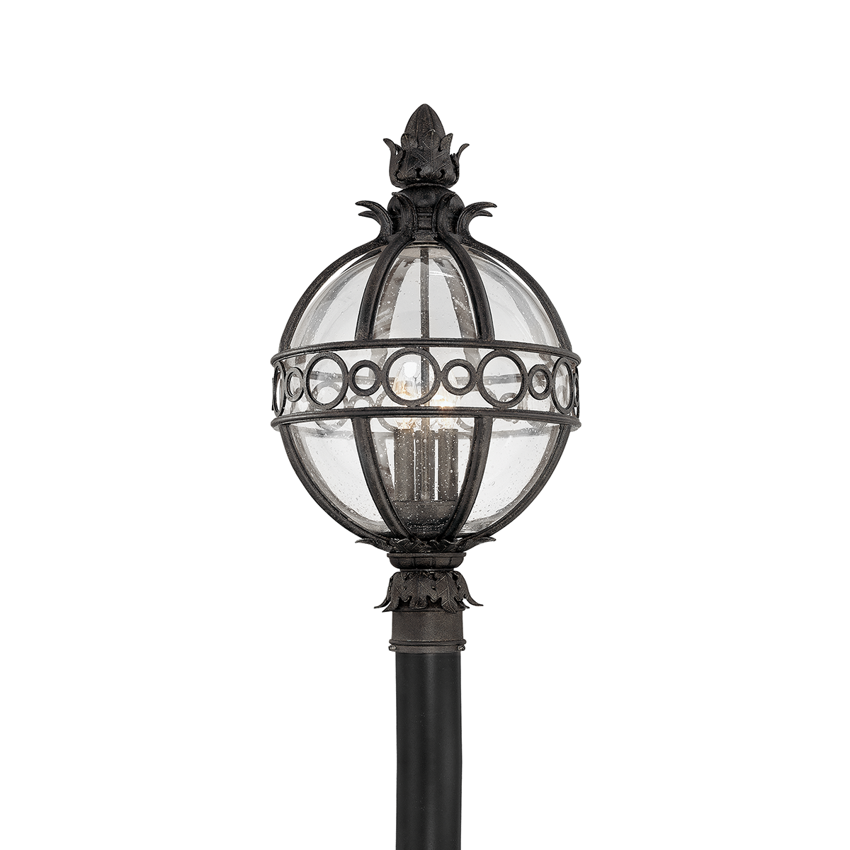 Campanile Post - 3-Light - French Iron - Troy Lighting P5006-FRN