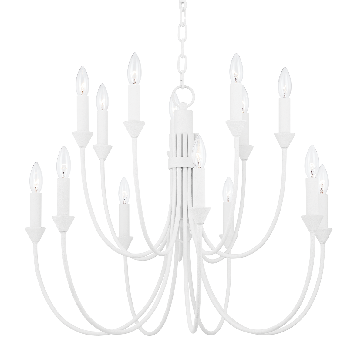 Cate Chandelier - 14-Light - Gesso White - Troy Lighting F1014-GSW